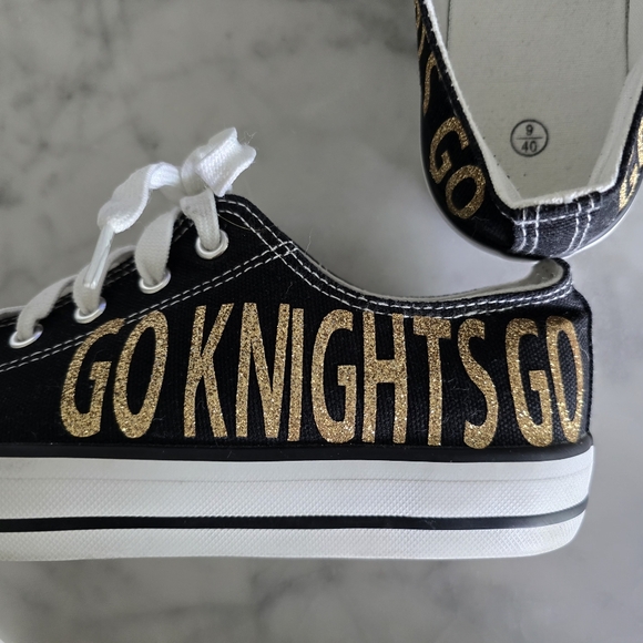 Golden Knights Fan Converse Style Sneakers Low Top US Size‎ 9 - Picture 2 of 8